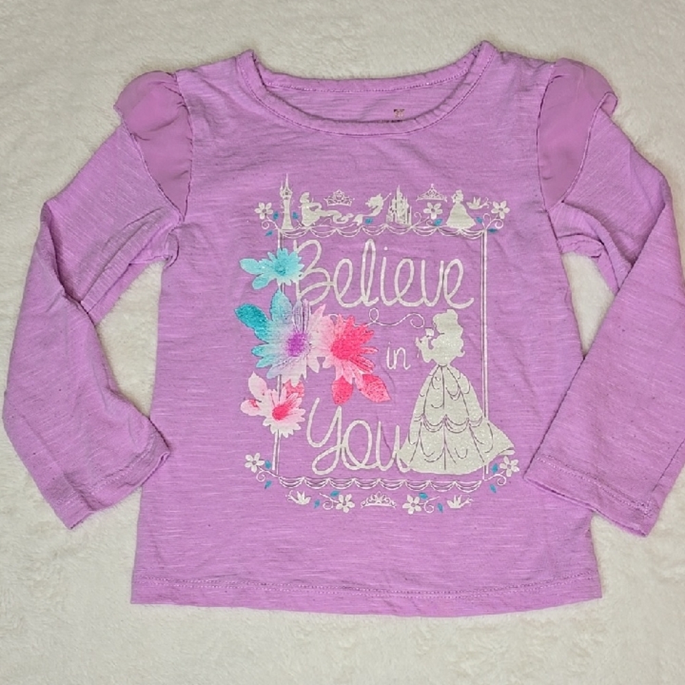 🎁Disney x Jumping Beans Princess Believe In You Longsleeve Tee Size 2T